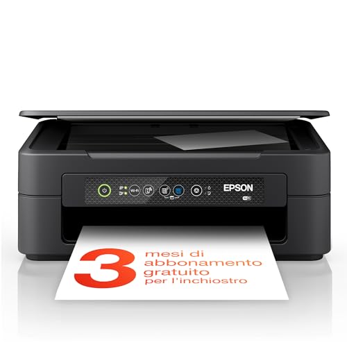 Epson Stampante Expression Home XP-2200, multifunzione 3 in 1: scanner/fotocopiatrice, A4, getto d’inchiostro a colori, Wi-Fi Direct, cartucce separate, ultracompatta