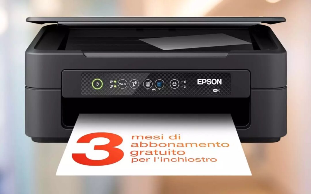 Stampante Epson multifunzione 3-in-1 con 3 mesi di inchiostro GRATIS in OFFERTA su Amazon