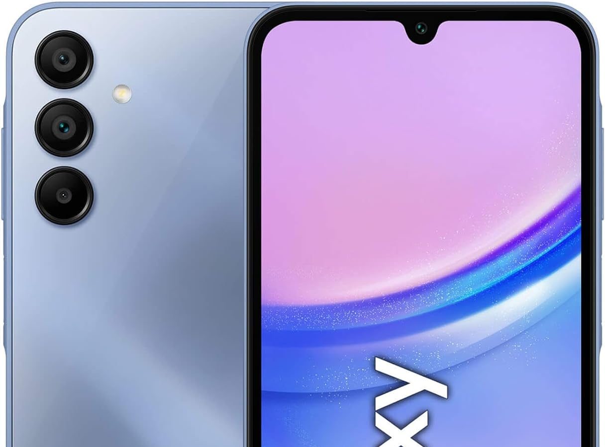 Samsung Galaxy A15, Smartphone Android 14, Display Super AMOLED 6.5″ FHD+, 4GB RAM, 128GB, memoria interna espandibile fino a 1TB, Batteria 5.000 mAh, Blue [Versione Italiana]