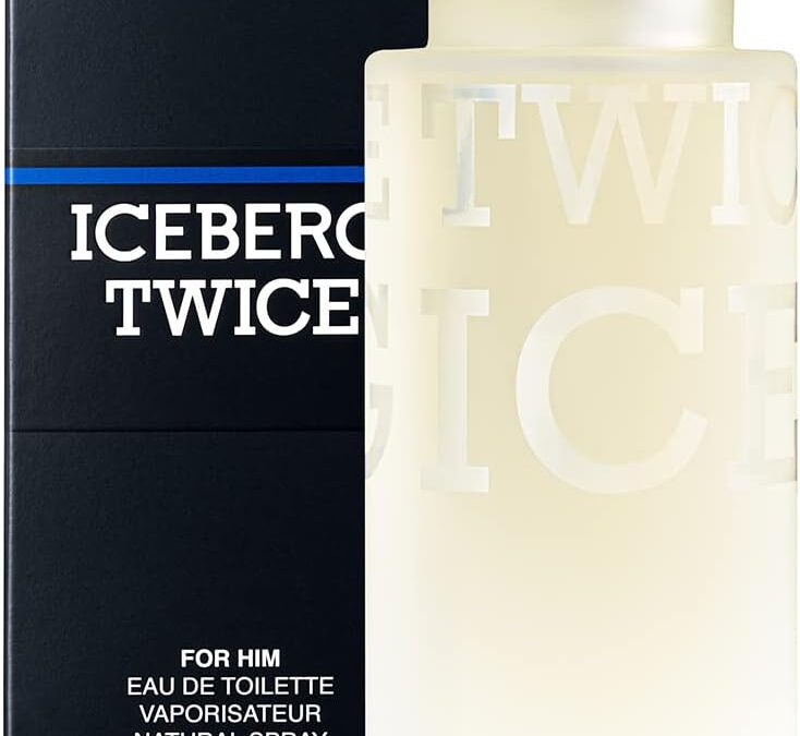 ICEBERG Twice Man – Eau de Toilette 125 ml, Profumo da Uomo dalle Note Fougère Aromatiche, Lussuoso Flacone in Vetro Trasparente, Design Art Deco