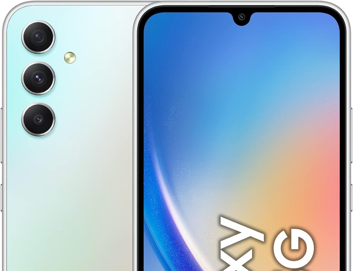 Samsung Galaxy A34 5G Smartphone Android, Display FHD+ Super AMOLED 6.6”, 6GB RAM e 128GB di memoria interna espandibile, Batteria 5.000 mAh, Awesome Silver [Versione Italiana]