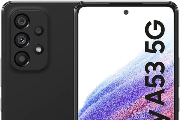 Samsung Galaxy A53 5G Smartphone Android, Display Infinity-O FHD+ Super AMOLED 6.5”¹, 6GB RAM e 128GB di memoria interna espandibile², Batteria 5.000 mAh, Awesome Black [Versione Italiana]