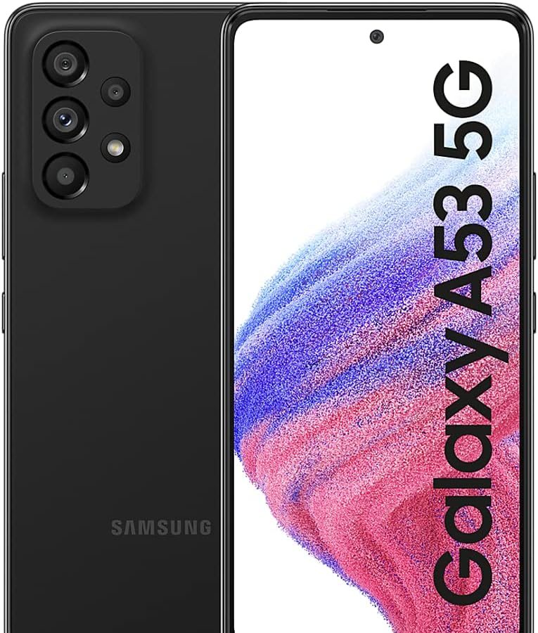 Samsung Galaxy A53 5G Smartphone Android, Display Infinity-O FHD+ Super AMOLED 6.5”¹, 6GB RAM e 128GB di memoria interna espandibile², Batteria 5.000 mAh, Awesome Black [Versione Italiana]
