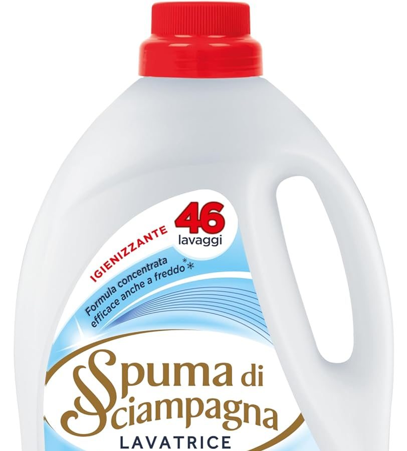 Spuma di Sciampagna Detersivo Lavatrice Liquido Bianco Puro 46 Lavaggi – 2070 Ml