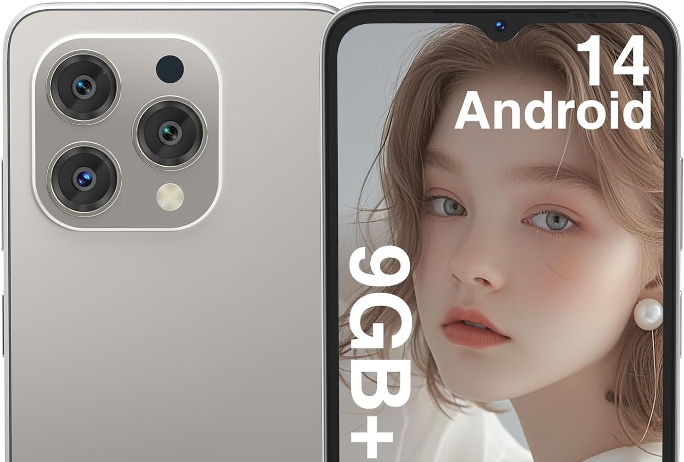 DOOGEE N55 Smartphone Offerta 2024 Android 14, 9(4+5) GB + 128GB, 1TB TF Octa Core, 6,56″ HD+ 90Hz, 5150mAh 13+8MP Telefono, Smartphone Economico Face ID/OTG/GPS Telefono Cellulare in Offerta