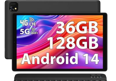 PIXPEAK Tablet 10 pollici 4G lte e 5G WiFi, Android 14.0 Octa-Core 2.0GHz, 36GB RAM, 128GB ROM (1TB Espandibile), INCELL 1920 * 1200, 13MP+8MP, Tablet in offerta con Tastiera etc, GPS/Bluetooth, Nero