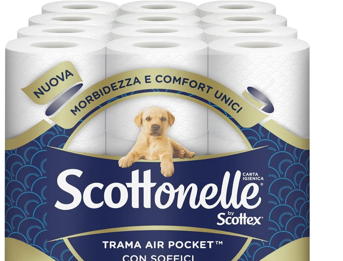 Scottonelle Carta Igienica, Morbida e Resistente, Dermatologicamente testata, 48 Rotoli (12×14)