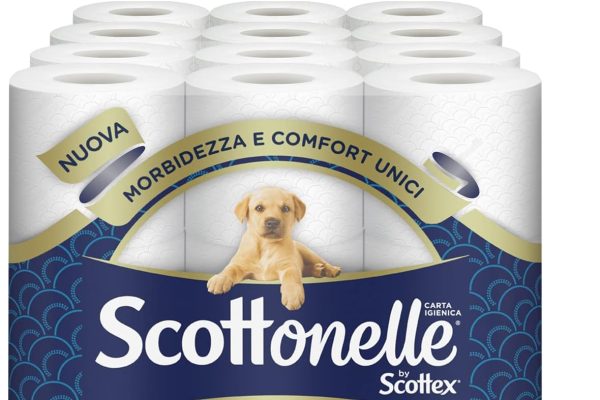 Scottonelle Carta Igienica, Morbida e Resistente, Dermatologicamente testata, 48 Rotoli (12×14)