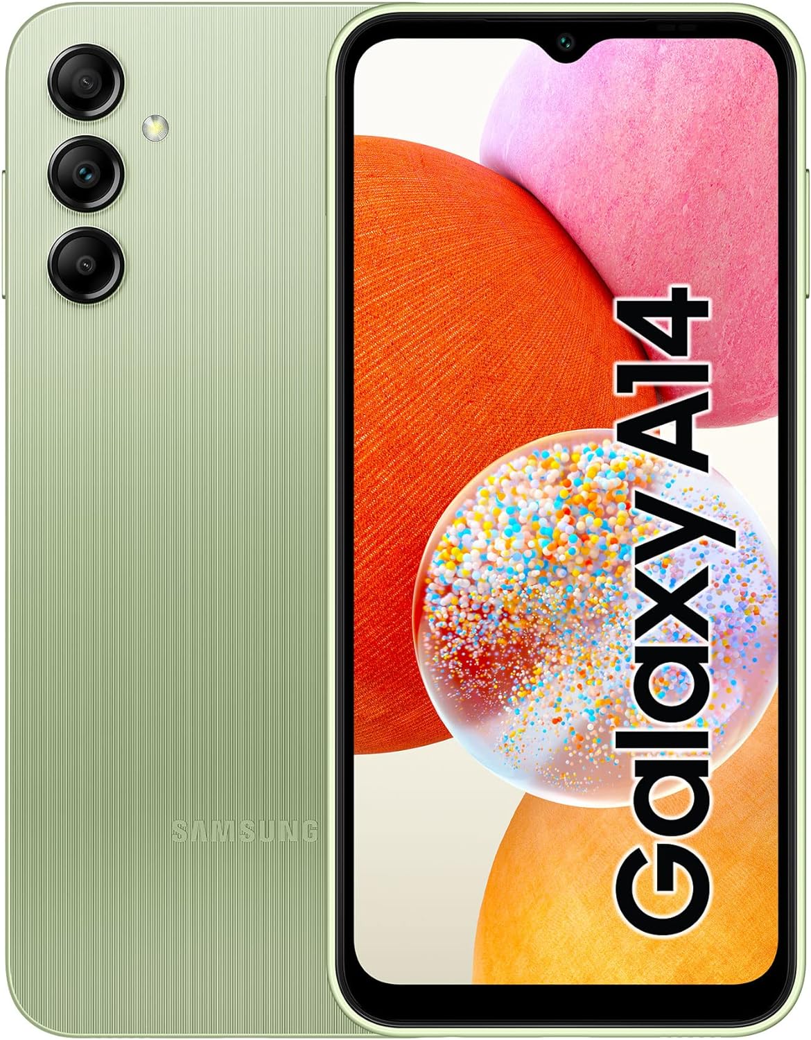 Samsung Galaxy A14 Smartphone Android, Display LCD FHD+ 6.6″, 4GB RAM, 128GB Memoria interna espandibile, Batteria 5.000 mAh, Light Green [Versione italiana]