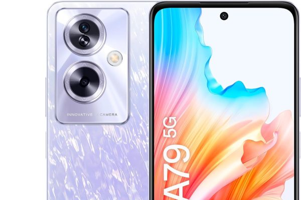 OPPO A79 5G Smartphone, AI Doppia fotocamera 50+2MP, Selfie 8MP, Display 6.72” 90HZ LCD FHD+, 5000mAh, RAM 8(Esp4GB/6GB/8GB)+ROM 256GB (esp1TB), IPX4, Supporto Auto [Versione Italia], Dazzling Purple