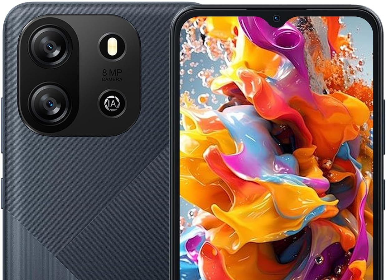 OSCAL Smartphone Offerta, 𝘽𝙡𝙖𝙘𝙠𝙫𝙞𝙚𝙬 FLAT1C Telefono Cellulare 4GB RAM 32GB ROM 256GB Espandibile,6.5″ HD+, 8MP+5MP, 4700mAh, Android 13 Smartphone Dual SIM 4G/BT4.2/5G Wi-Fi/Face ID/OTG