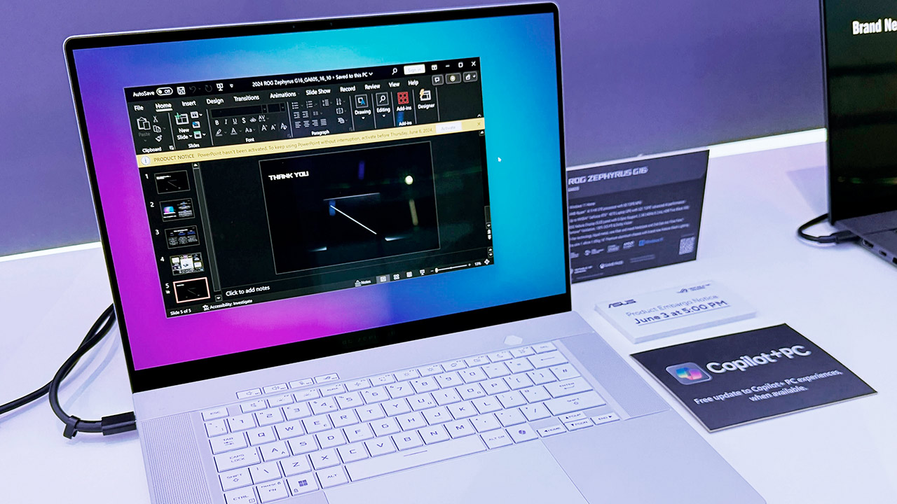 Abbiamo visto ASUS ROG Zehyrus G16 al Computex: CPU Ryzen 9 HX 370 e GeForce 4070, per gaming e AI