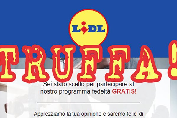 La truffa email LIDL (ma ovviamente non sono loro): aiutiamo chi ne sa di meno