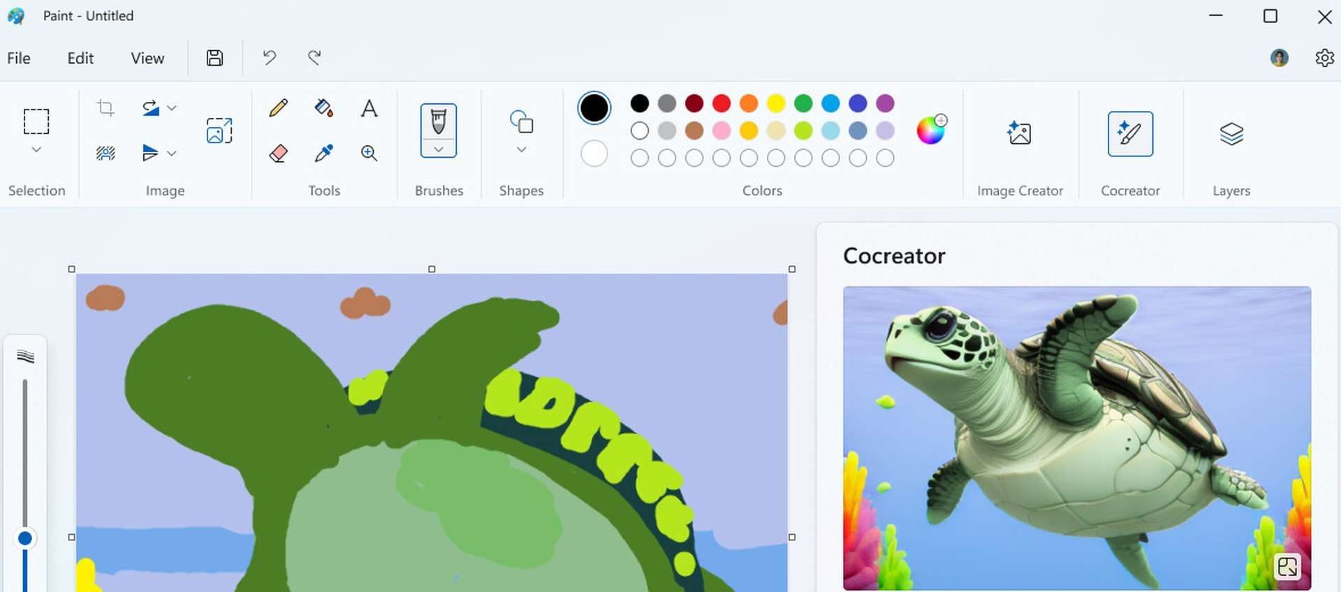 Cocreator solo su Copilot+ PC