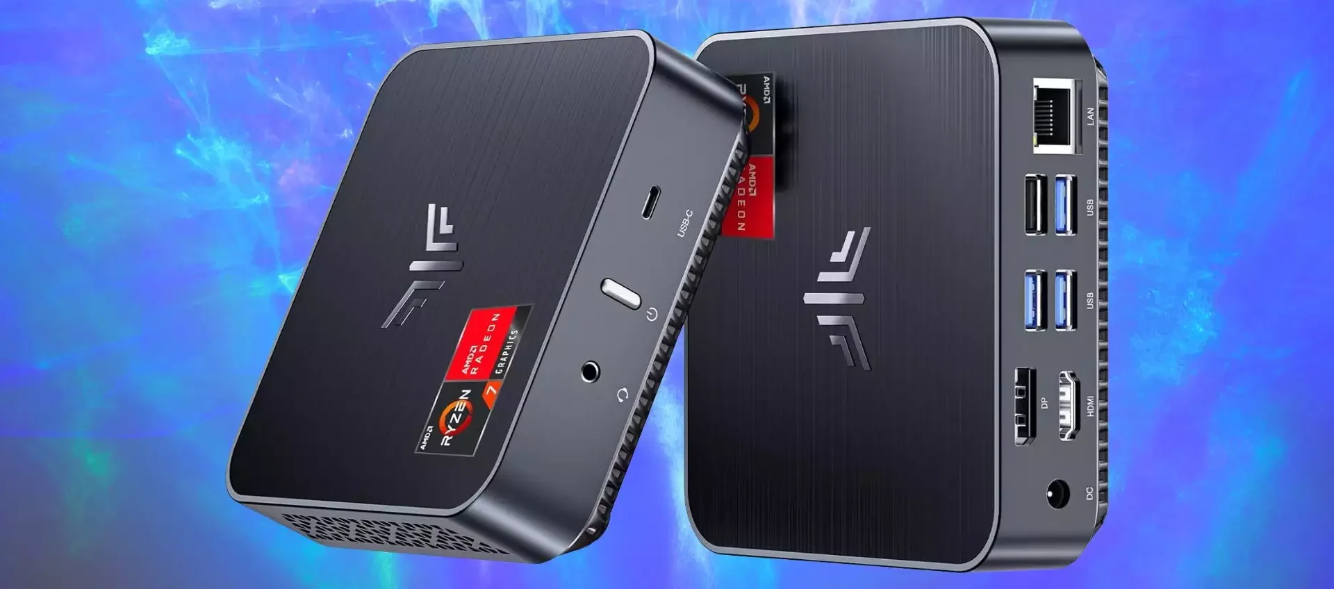 Mini PC (Ryzen 7, 16GB DDR4, SSD 512GB) in incredibile DOPPIO SCONTO (-225€)