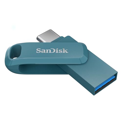 SanDisk 128GB Ultra Dual Drive Go, Unità flash USB Type-C con connettori USB reversibili di Tipo C e Tipo A, fino a 400 MB/s per smartphone, tablet, Mac e computer Navagio Bay