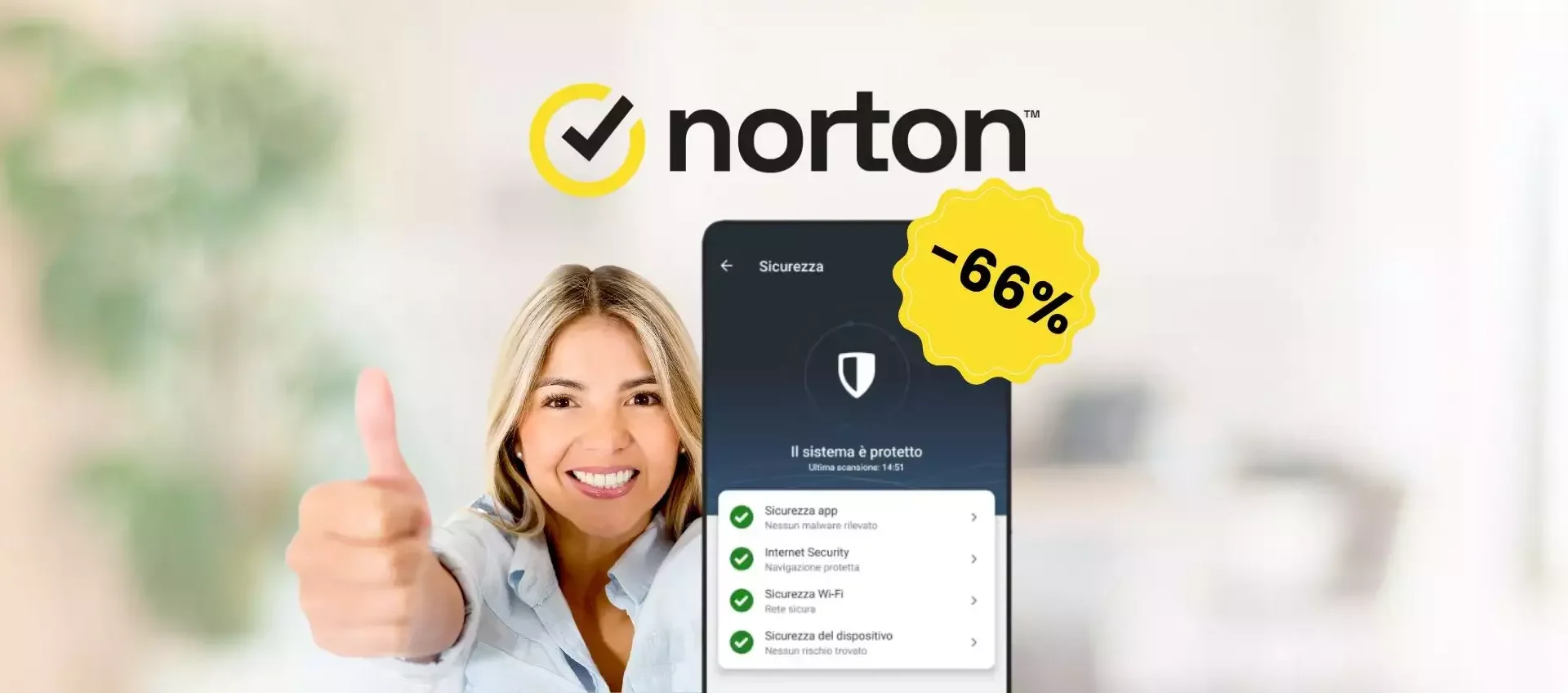 Super offerta per VPN + Antivirus del bundle Norton 360