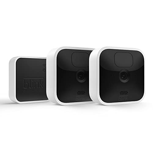 Blink Indoor, Videocamera di sicurezza in HD, senza fili, batteria autonomia 2 anni, rilevazione movimento, comunicazione bidirezionale, compatibile con Alexa | 2 videocamere