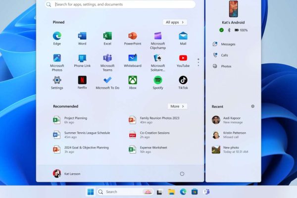 integrazione di Phone Link nel menu Start