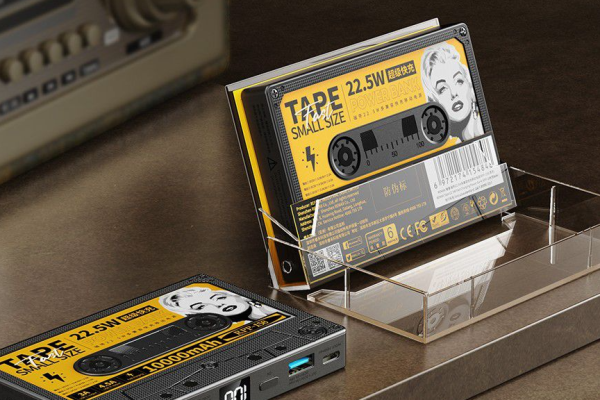I powerbank a forma di audiocassetta