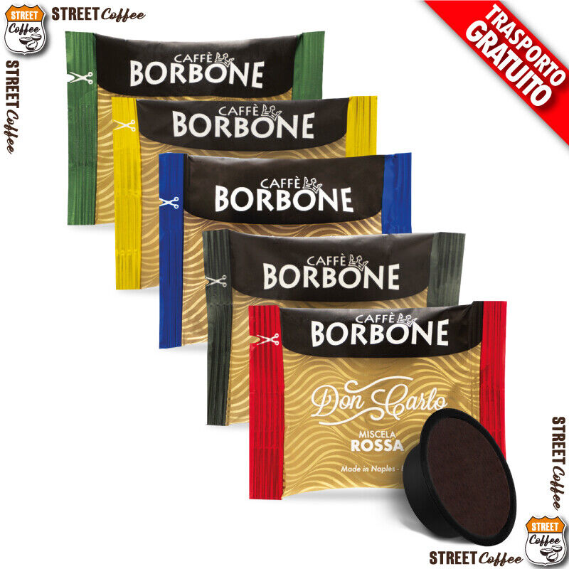 Assaggio Mix 100 Capsule Borbone Nera Rossa Blu Oro Don Carlo a Modo mio gratis