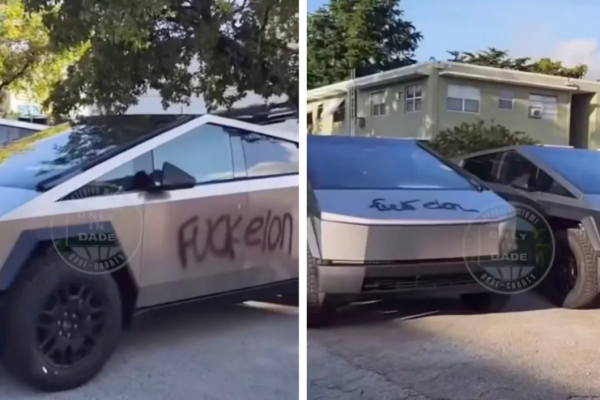 Decine di Cybertruck sono stati vandalizzati dagli hater di Elon Musk