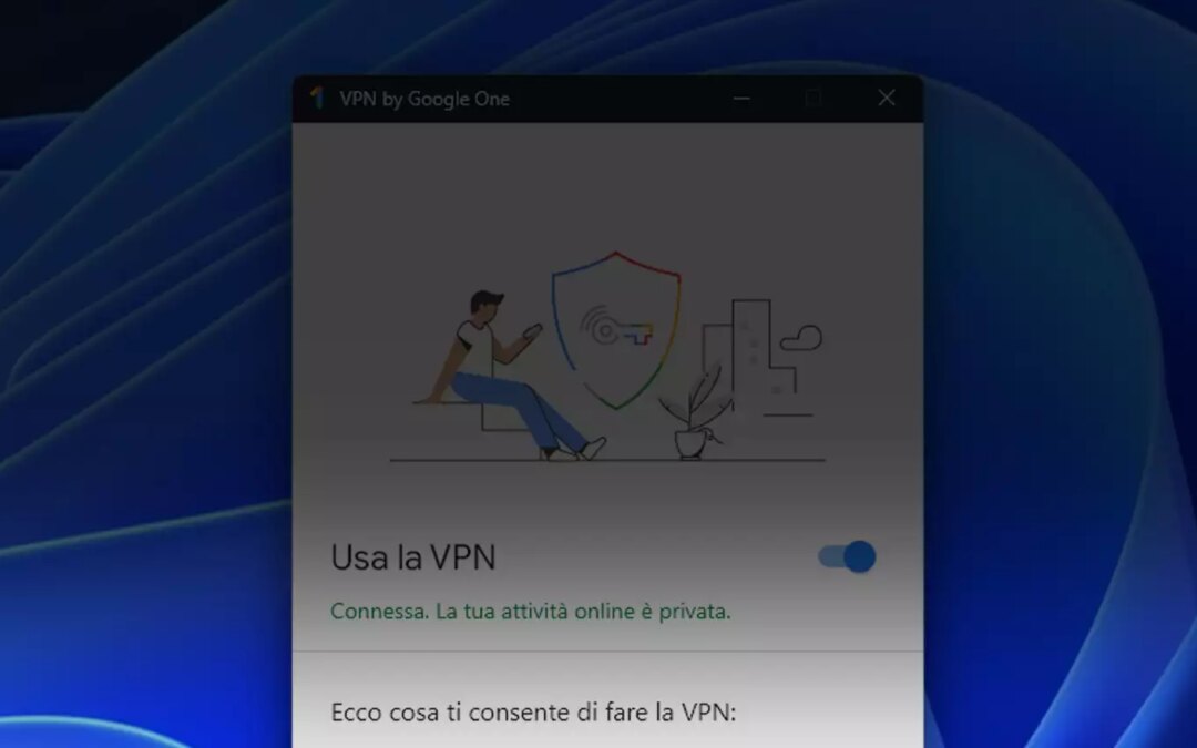 La VPN inclusa in Google One si spegne oggi