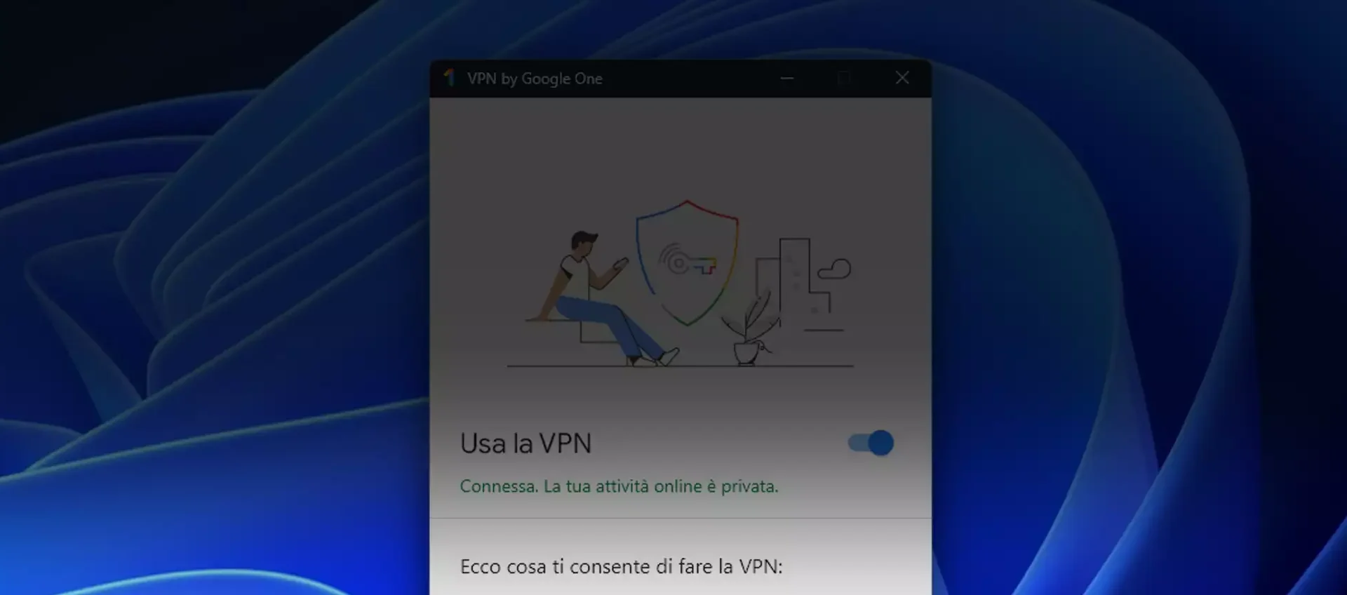 La VPN inclusa in Google One si spegne oggi