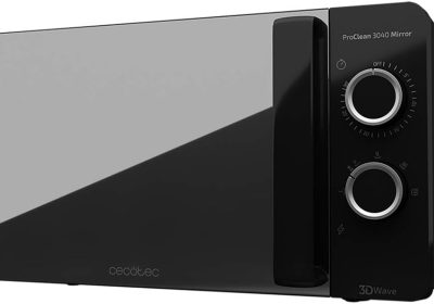 Cecotec Forno a Microonde ProClean 3040 da 20 Litri, 700 Watt di potenza, rivestimento Ready2Clean, 6 livelli di funzionamento, timer da 30 minuti, modalità scongelamento, colore nero
