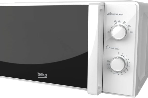 Beko – MOC20100WFB – Forno a Microonde, 5 Livelli Potenza, 20 Litri, 700 W, Libera Installazione, Timer 30 min – Bianco, 45,2 x 32,5 x h26,2 cm