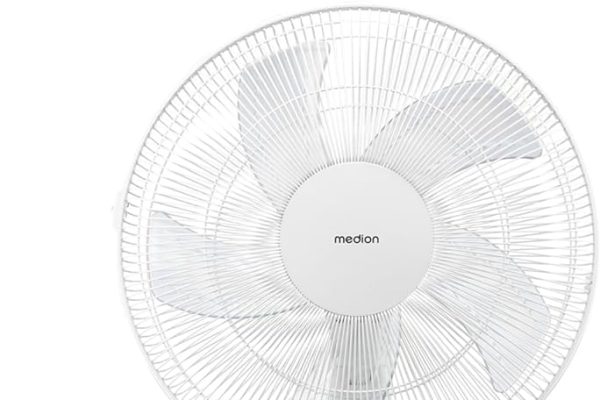 MEDION Ventilatore da piedistallo P20 SF con telecomando (26 velocità, potenza 30 watt, oscillazione orizzontale e verticale, funzione timer, altezza regolabile, MD11939) bianco