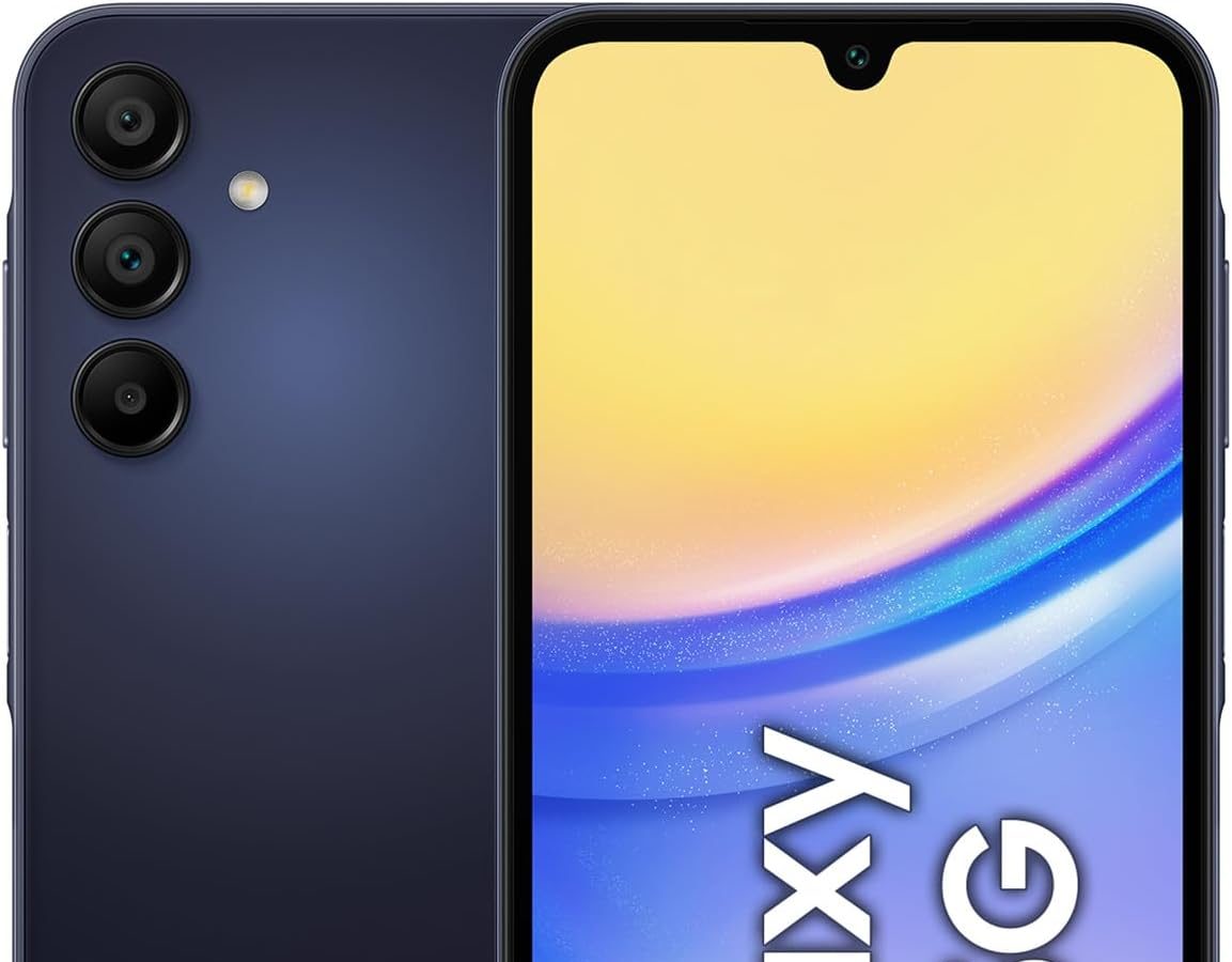 Samsung Galaxy A15 5G, Smartphone Android 14, Display Super AMOLED 6.5″ FHD+, 4GB RAM, 128GB, memoria interna espandibile fino a 1TB, Batteria 5.000 mAh, Blue Black [Versione Italiana]