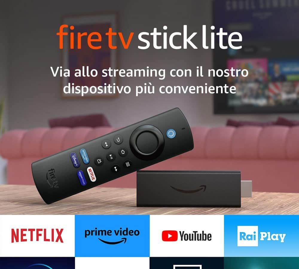 Amazon Fire TV Stick Lite con telecomando vocale Alexa | Lite, il nostro lettore multimediale HD più conveniente