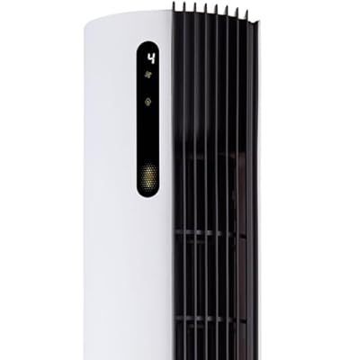 MEDION Ventilatore a torre P20 TF con telecomando (12 impostazioni di velocità, modalità di riposo silenzioso, 30 watt di potenza, oscillazione orizzontale automatica di 80°, display LED