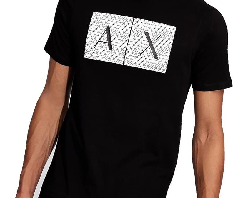 ARMANI EXCHANGE Tshirt Girocollo Motivo Microtriangolo T-Shirt Uomo