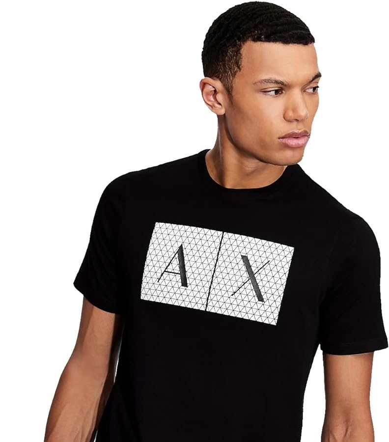 ARMANI EXCHANGE Tshirt Girocollo Motivo Microtriangolo T-Shirt Uomo