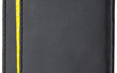 Bronzi Portafoglio Uomo Donna Piccolo Sottile Slim Elegante – Blocco RFID – Nero Pelle Alta Qualità – Mini Porta Tessere Documenti Carte Di Credito – Design Italiano – Regalo