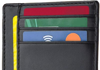 Bronzi Portafoglio Uomo Donna Piccolo Sottile Slim Elegante – Blocco RFID – Nero Pelle Alta Qualità – Mini Porta Tessere Documenti Carte Di Credito – Design Italiano – Regalo