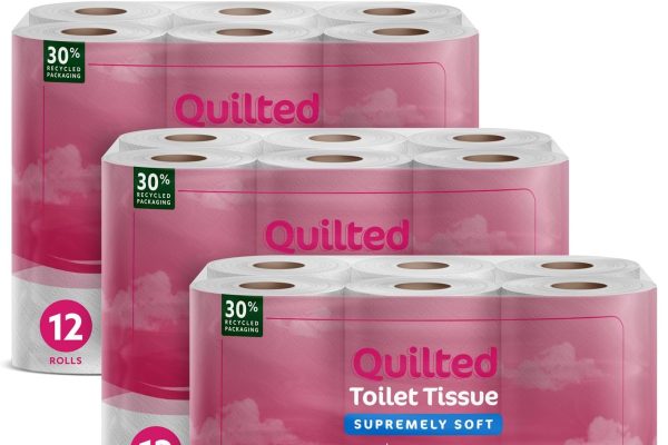 by Amazon Carta Igienica, 4 Veli Trapuntata, Ultra Morbida, 36 Rotoli (3 Confezioni da 12), 160 Fogli per Rotolo, Certificata FSC