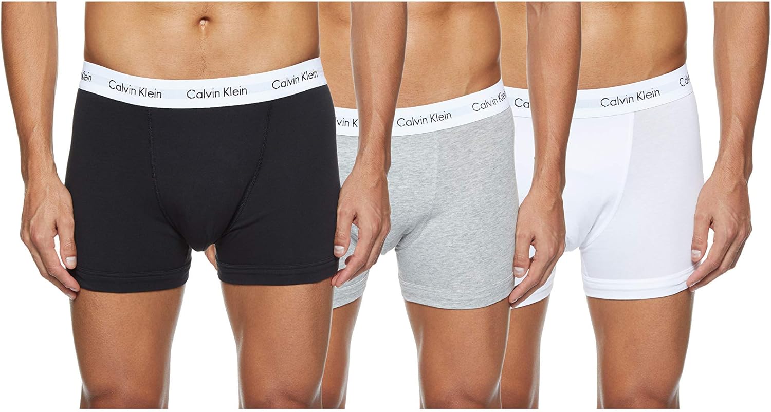 Calvin Klein Pantaloncini Boxer Confezione da 3 Uomo Low Rise Trunks Cotone Elasticizzato