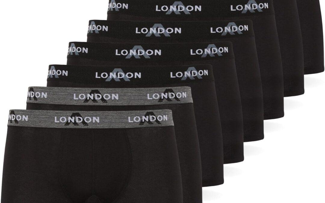 FM London (Pacchetto da 4/8 Mutande Uomo – Boxer Uomo Cotone, Aderenti e Confortevoli per l’Uso Quotidiano – Boxer Hipster Aderenti per Uomo