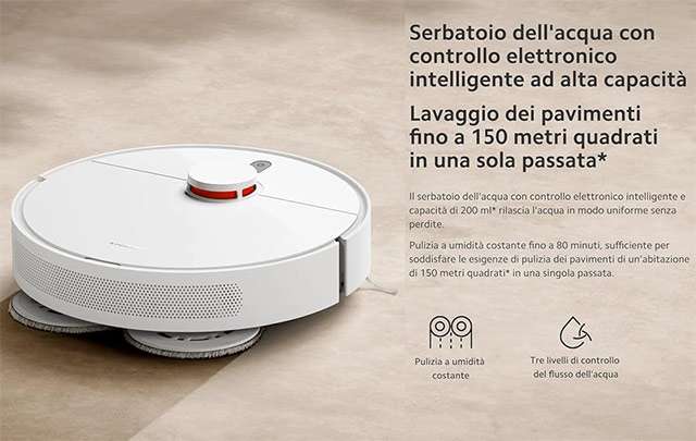 Le caratteristiche del robot aspirapolvere e lavapavimenti Xiaomi Robot Vacuum S10+