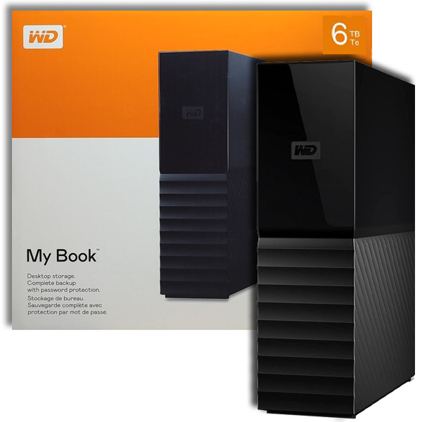 Western Digital My Book 6TB Hard Disk Esterno Desktop 3.5” Usb 3.2 Windows Mac