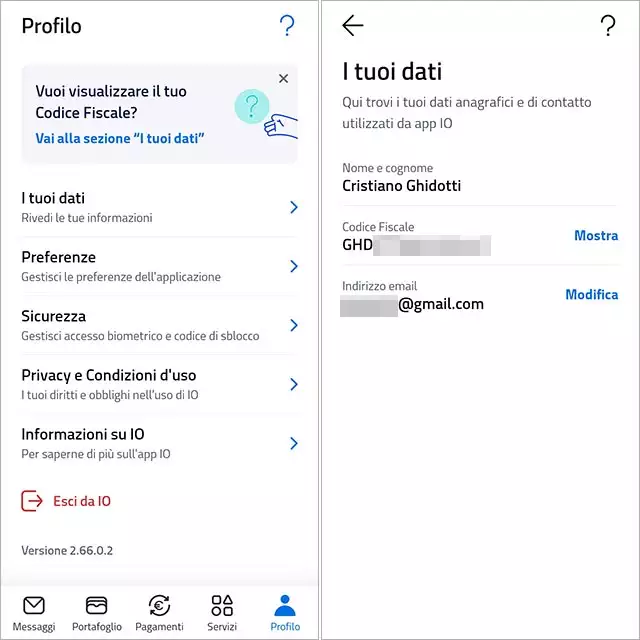 Come visualizzare il codice fiscale nell'app IO: la guida