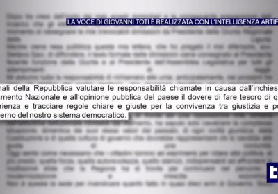Intelligenza Artificiale al TG1: così la voce digitale di Toti ha annunciato le dimissioni