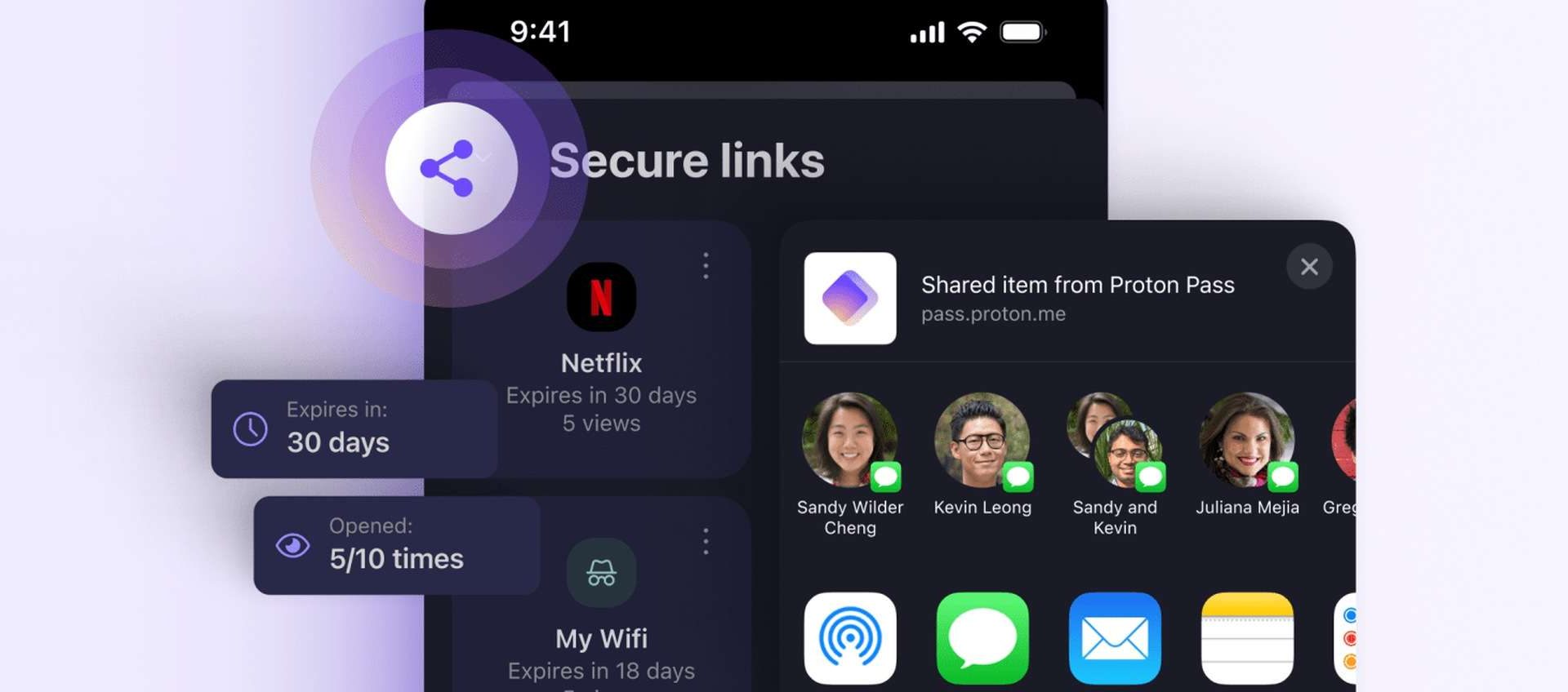 condivisione password con Secure Links