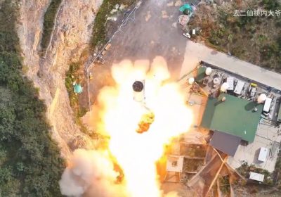 Razzo spaziale cinese Space Pioneer Tianlong-3: nuove immagini dello static fire e dei danni causati