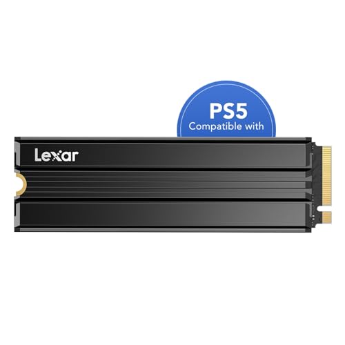 Lexar NM790 SSD Interno 4TB con dissipatore di calore, M.2 2280 PCIe Gen4x4 NVMe SSD, Fino a 7400MB/s in Lettura, 6500MB/s in Scrittura, Disco a Stato Solido per PS5, PC, laptop (LNM790X004T-RN9NG)