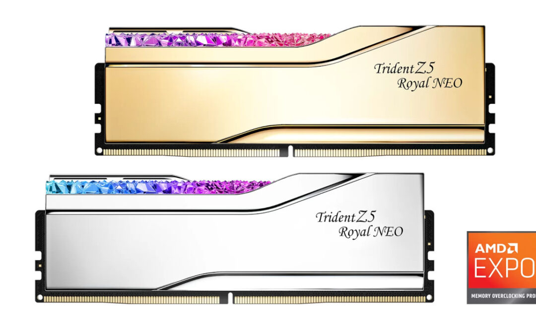 Trident Z5 Royal Neo fino a DDR5-8000, ecco le nuove RAM G.Skill pronte per i Ryzen 9000