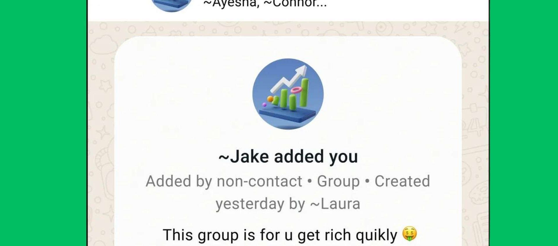 nuovo strumento contro le chat di gruppo sospette